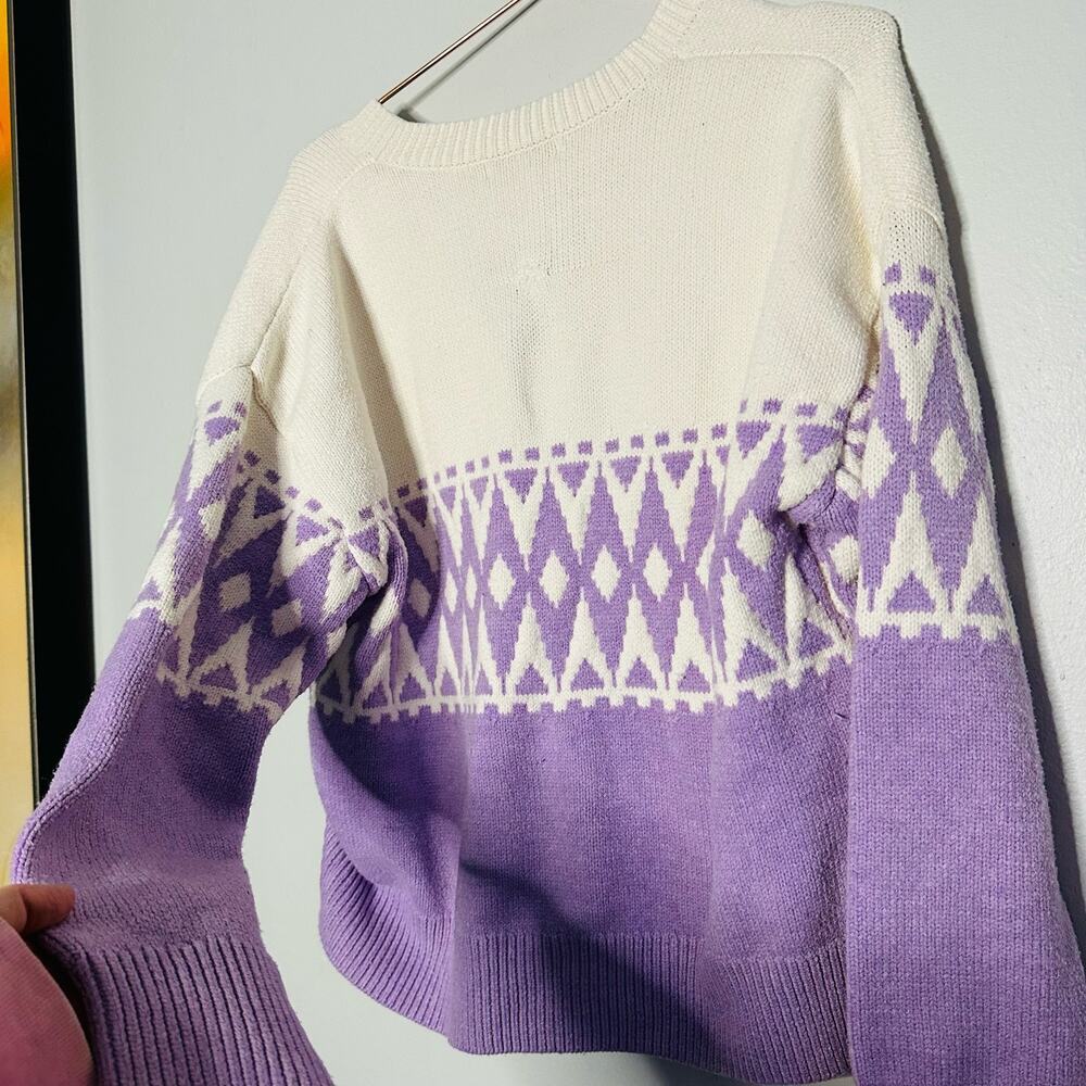 Derek Lam 10 Crosby Fair Isle Wool-Blend Cardigan Size Medium - Picture 13 of 13
